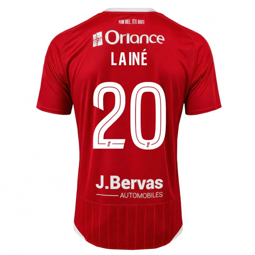 Danxen Donna Maglia Mathis Lainé #20 Bianco Rosso Kit Gara Home 2026/27 Maglietta