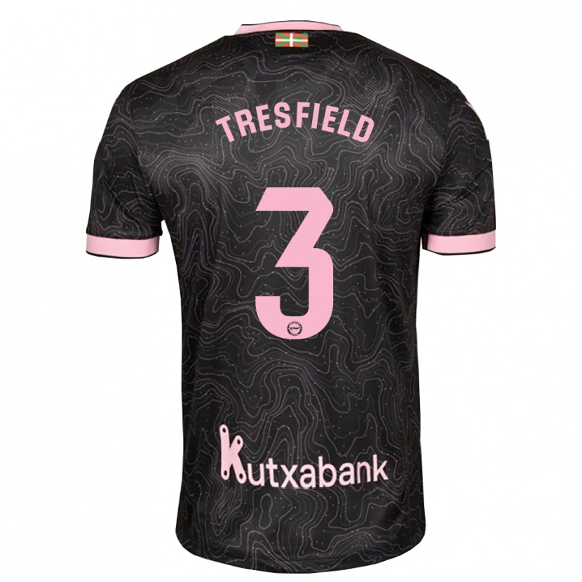 Danxen Donna Maglia Laurène Tresfield #3 Nero Rosa Kit Gara Away 2026/27 Maglietta