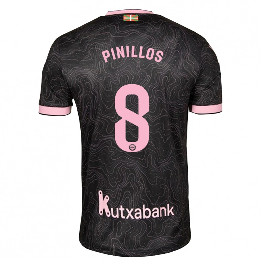 Danxen Donna Maglia Lander Pinillos #8 Nero Rosa Kit Gara Away 2026/27 Maglietta