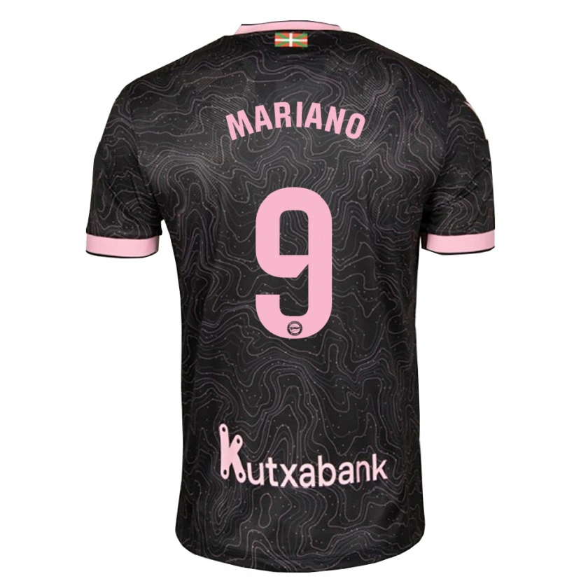 Danxen Donna Maglia Mariano Díaz #9 Nero Rosa Kit Gara Away 2026/27 Maglietta