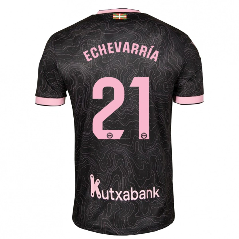 Danxen Donna Maglia Martin Echevarría #21 Nero Rosa Kit Gara Away 2026/27 Maglietta