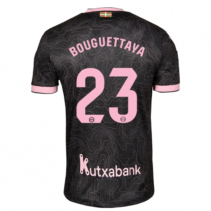 Danxen Donna Maglia Tazghat Bouguettaya #23 Nero Rosa Kit Gara Away 2026/27 Maglietta
