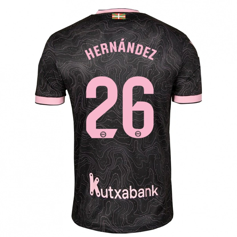 Danxen Donna Maglia Izei Hernández #26 Nero Rosa Kit Gara Away 2026/27 Maglietta