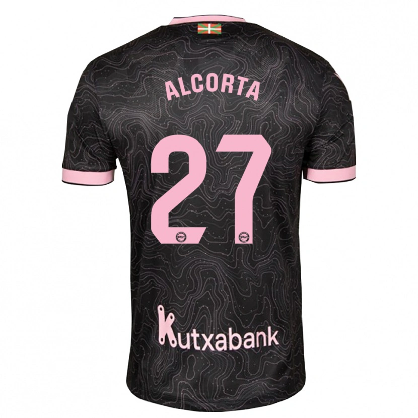 Danxen Donna Maglia Alaitz Alcorta #27 Nero Rosa Kit Gara Away 2026/27 Maglietta