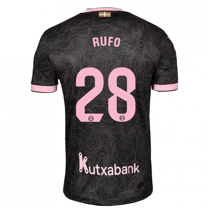 Danxen Donna Maglia Dennis Rufo #28 Nero Rosa Kit Gara Away 2026/27 Maglietta