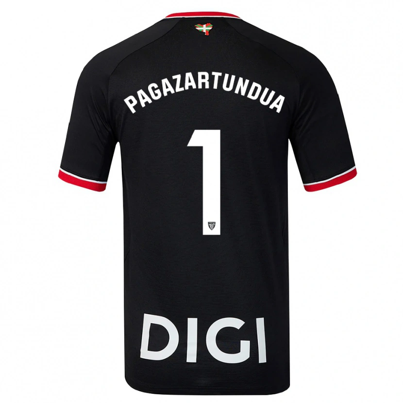 Danxen Donna Maglia Iker Pagazartundua #1 Nero Bianco Rosso Kit Gara Away 2026/27 Maglietta
