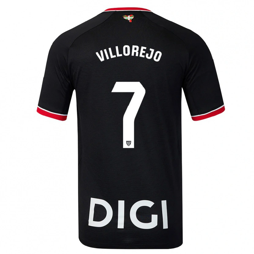 Danxen Donna Maglia Ardaitz Villorejo #7 Nero Bianco Rosso Kit Gara Away 2026/27 Maglietta