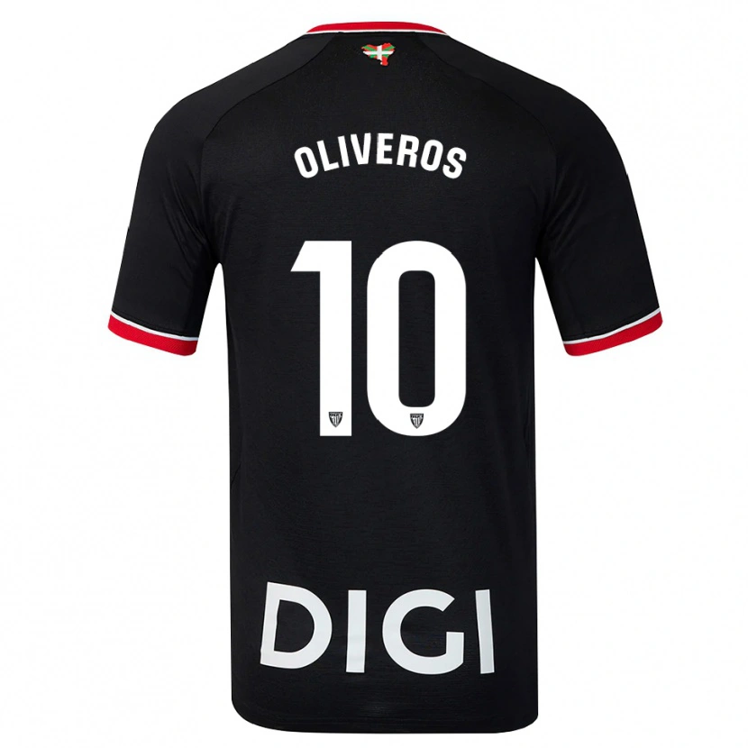 Danxen Donna Maglia Aimar Oliveros #10 Nero Bianco Rosso Kit Gara Away 2026/27 Maglietta
