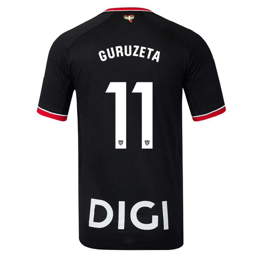 Danxen Donna Maglia Gorka Guruzeta #11 Nero Bianco Rosso Kit Gara Away 2026/27 Maglietta