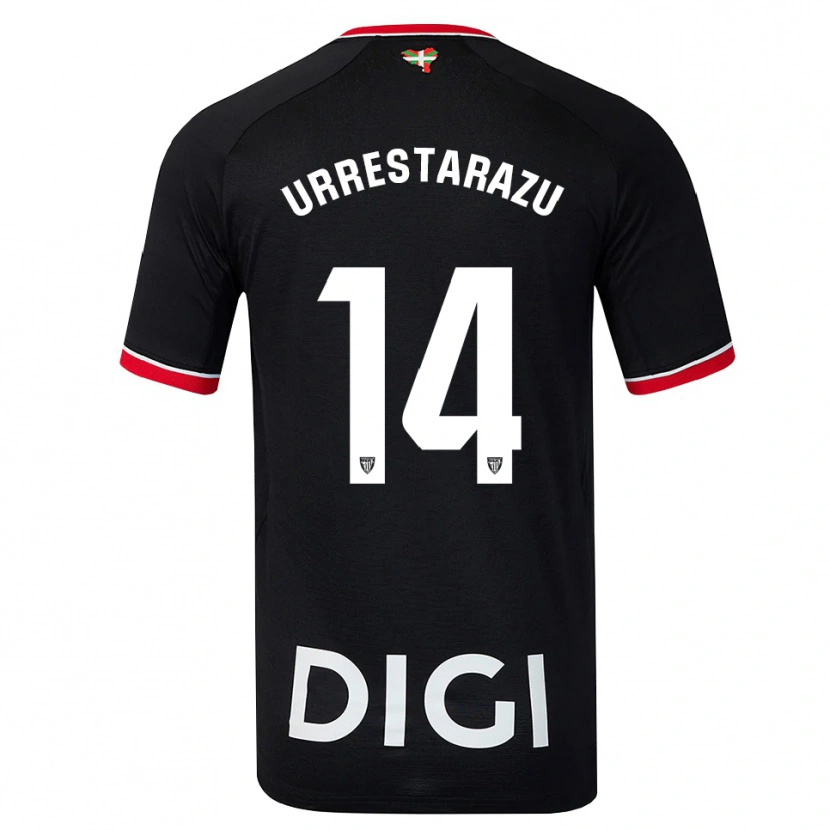 Danxen Donna Maglia Mikel Urrestarazu #14 Nero Bianco Rosso Kit Gara Away 2026/27 Maglietta
