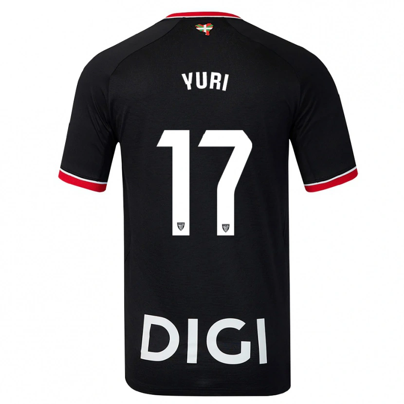 Danxen Donna Maglia Yuri Berchiche #17 Nero Bianco Rosso Kit Gara Away 2026/27 Maglietta