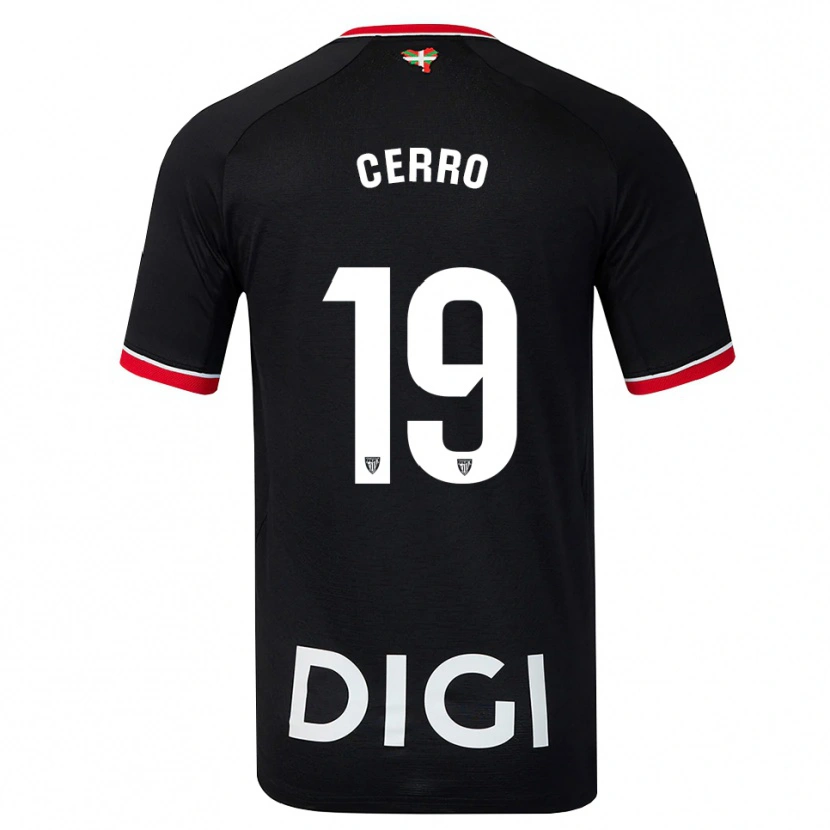 Danxen Donna Maglia Mariana Cerro Galán #19 Nero Bianco Rosso Kit Gara Away 2026/27 Maglietta
