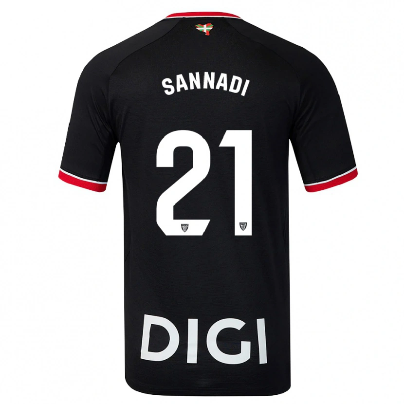 Danxen Donna Maglia Maroan Sannadi #21 Nero Bianco Rosso Kit Gara Away 2026/27 Maglietta