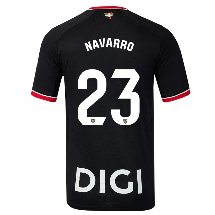 Danxen Donna Maglia Robert Navarro #23 Nero Bianco Rosso Kit Gara Away 2026/27 Maglietta