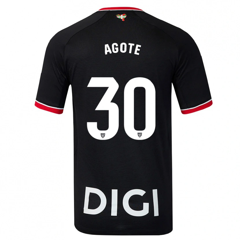 Danxen Donna Maglia Daniela Agote Aguirre #30 Nero Bianco Rosso Kit Gara Away 2026/27 Maglietta