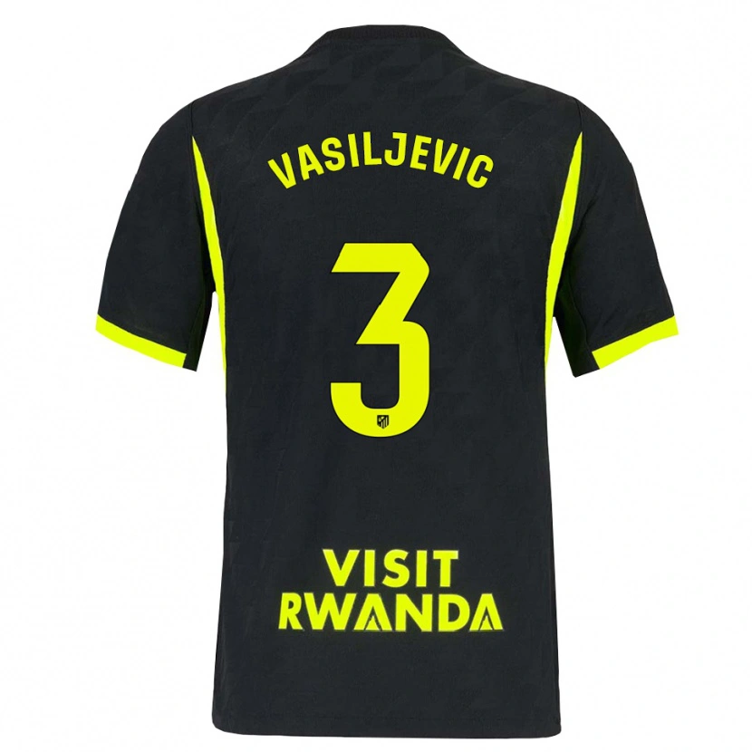 Danxen Donna Maglia Ivan Vasiljevic #3 Verde Brillante Nero Kit Gara Away 2026/27 Maglietta