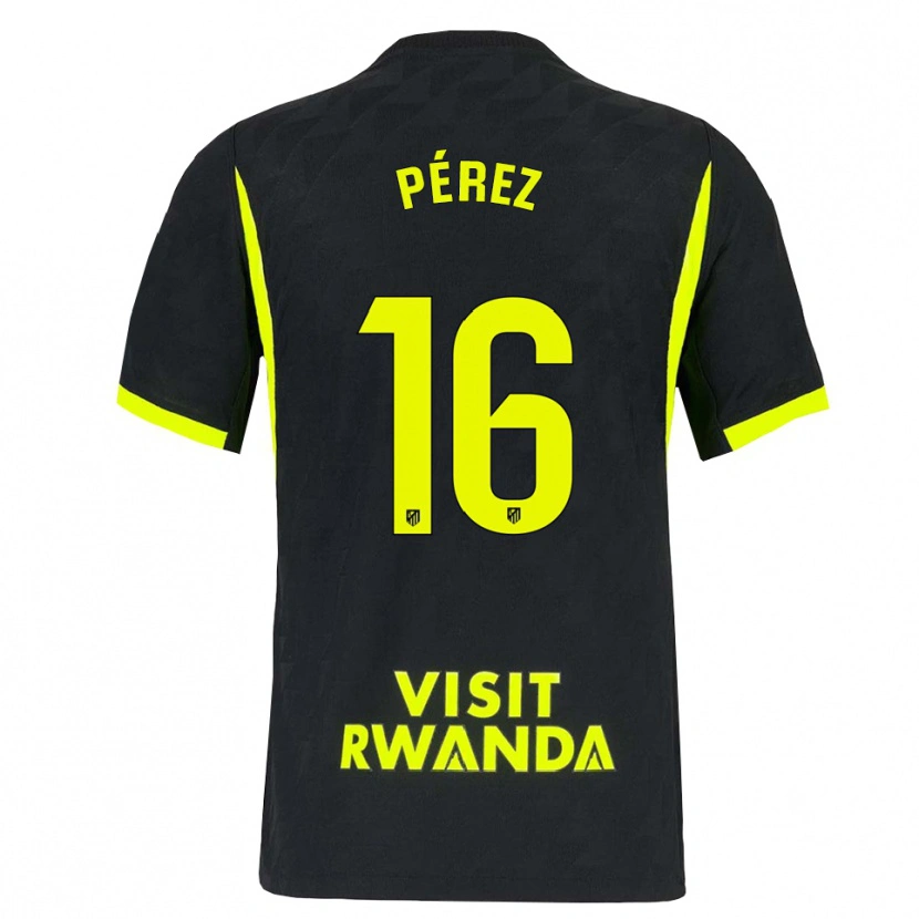 Danxen Donna Maglia Dani Pérez #16 Verde Brillante Nero Kit Gara Away 2026/27 Maglietta