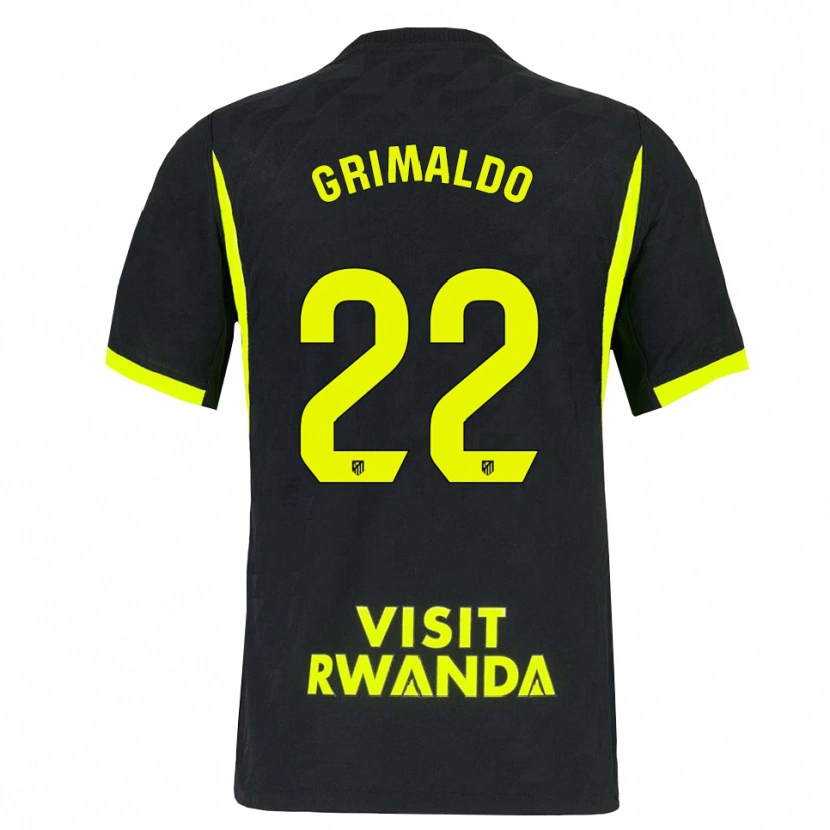 Danxen Donna Maglia Alejandro Grimaldo #22 Verde Brillante Nero Kit Gara Away 2026/27 Maglietta