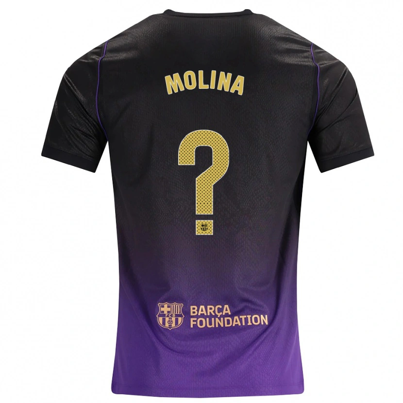 Danxen Donna Maglia Jan Molina #0 Viola Giallo Nero Kit Gara Away 2026/27 Maglietta