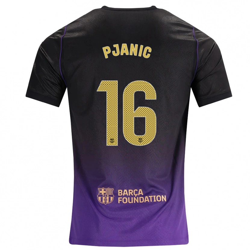 Danxen Donna Maglia Miralem Pjanic #16 Viola Giallo Nero Kit Gara Away 2026/27 Maglietta