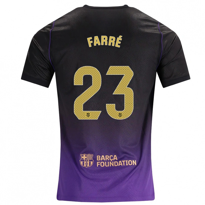 Danxen Donna Maglia Landry Farré #23 Viola Giallo Nero Kit Gara Away 2026/27 Maglietta