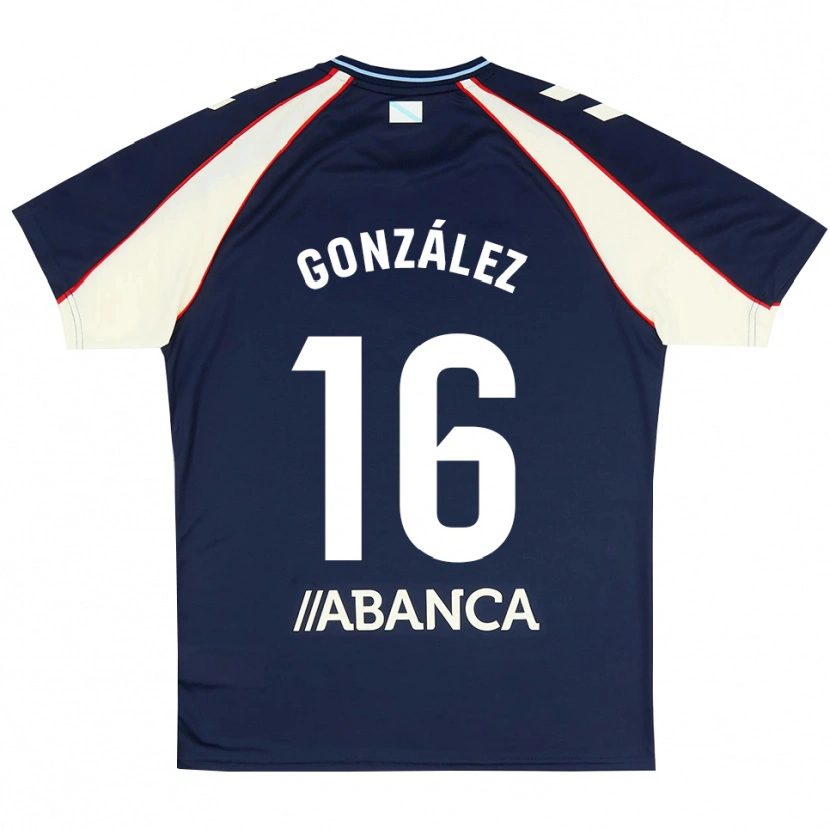 Danxen Donna Maglia Hugo González #16 Blu Reale Rosso Bianco Kit Gara Away 2026/27 Maglietta
