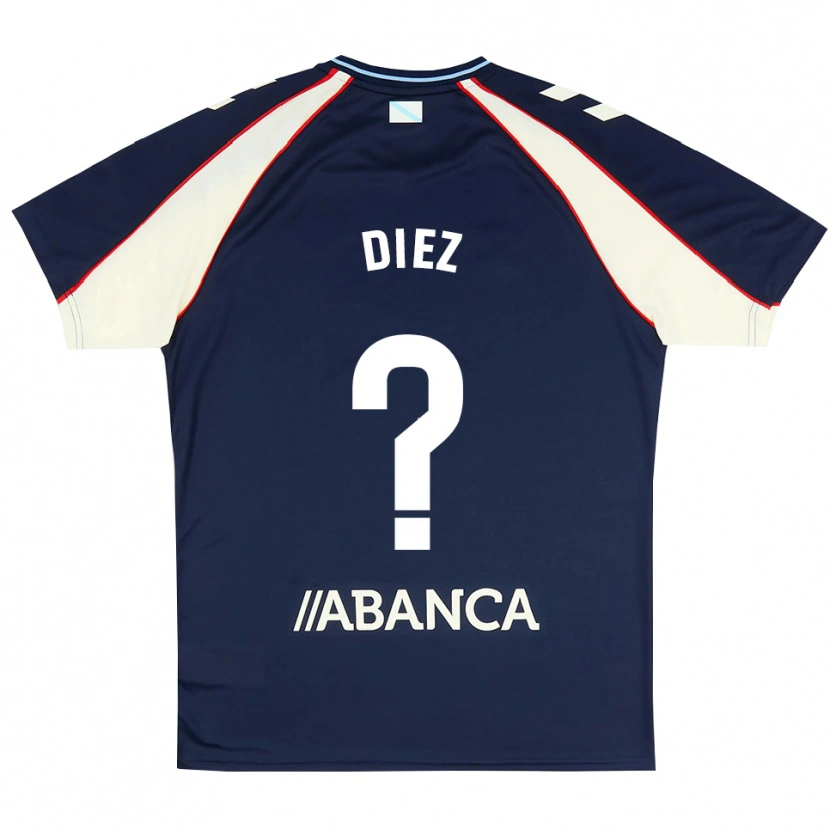 Danxen Donna Maglia Sergio Diez #0 Blu Reale Rosso Bianco Kit Gara Away 2026/27 Maglietta