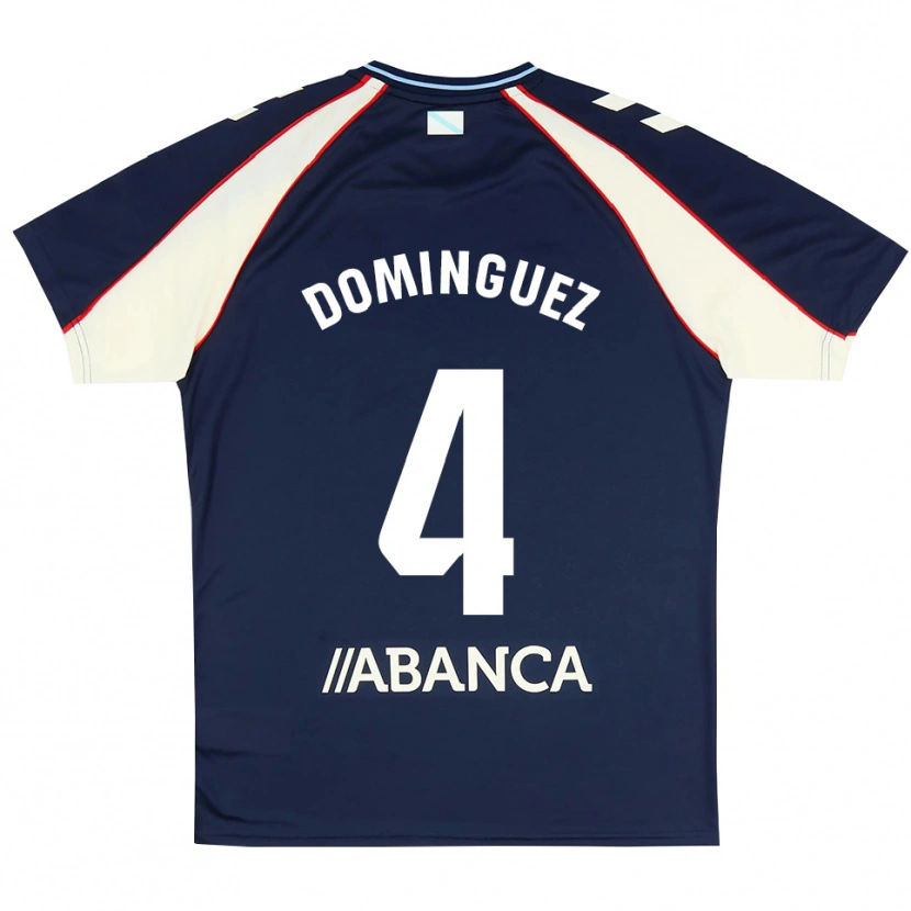 Danxen Donna Maglia Javi Domínguez #4 Blu Reale Rosso Bianco Kit Gara Away 2026/27 Maglietta