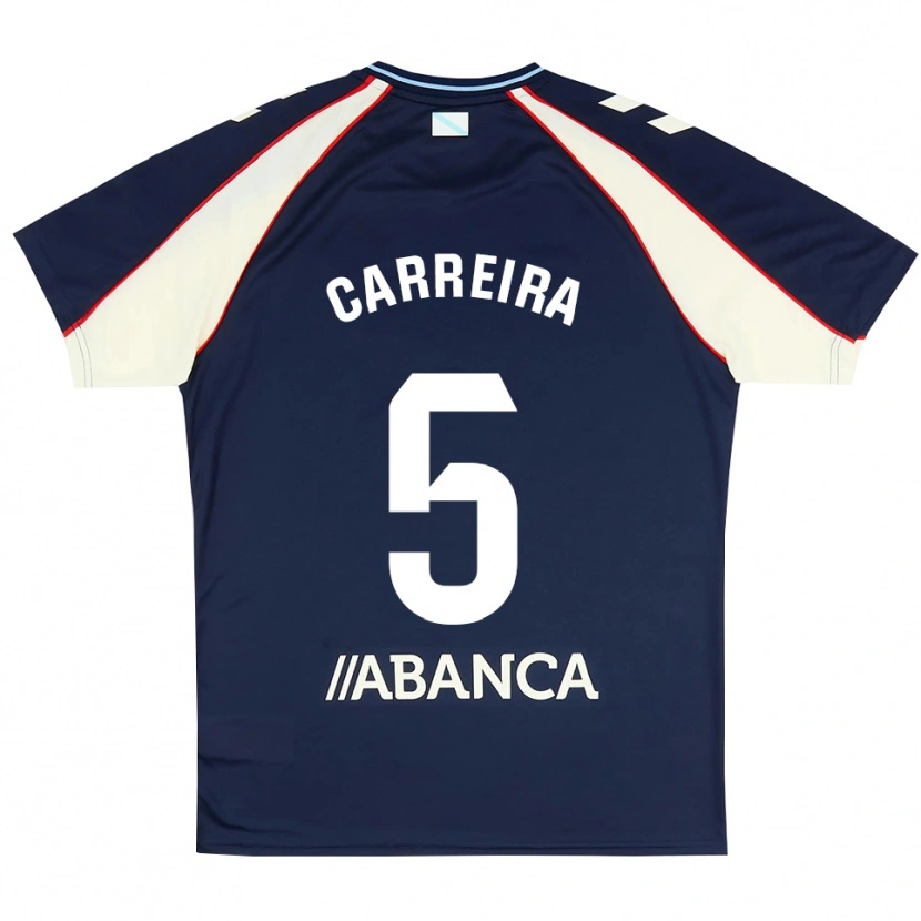 Danxen Donna Maglia Sergio Carreira #5 Blu Reale Rosso Bianco Kit Gara Away 2026/27 Maglietta