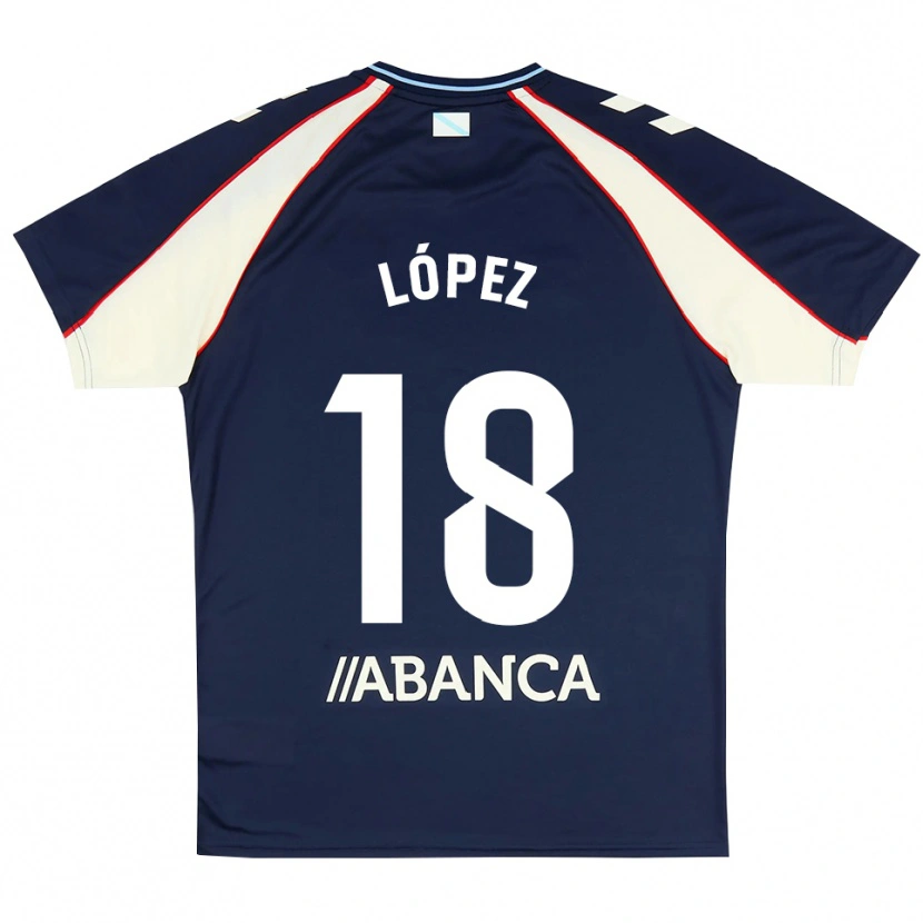 Danxen Donna Maglia Diego López #18 Blu Reale Rosso Bianco Kit Gara Away 2026/27 Maglietta