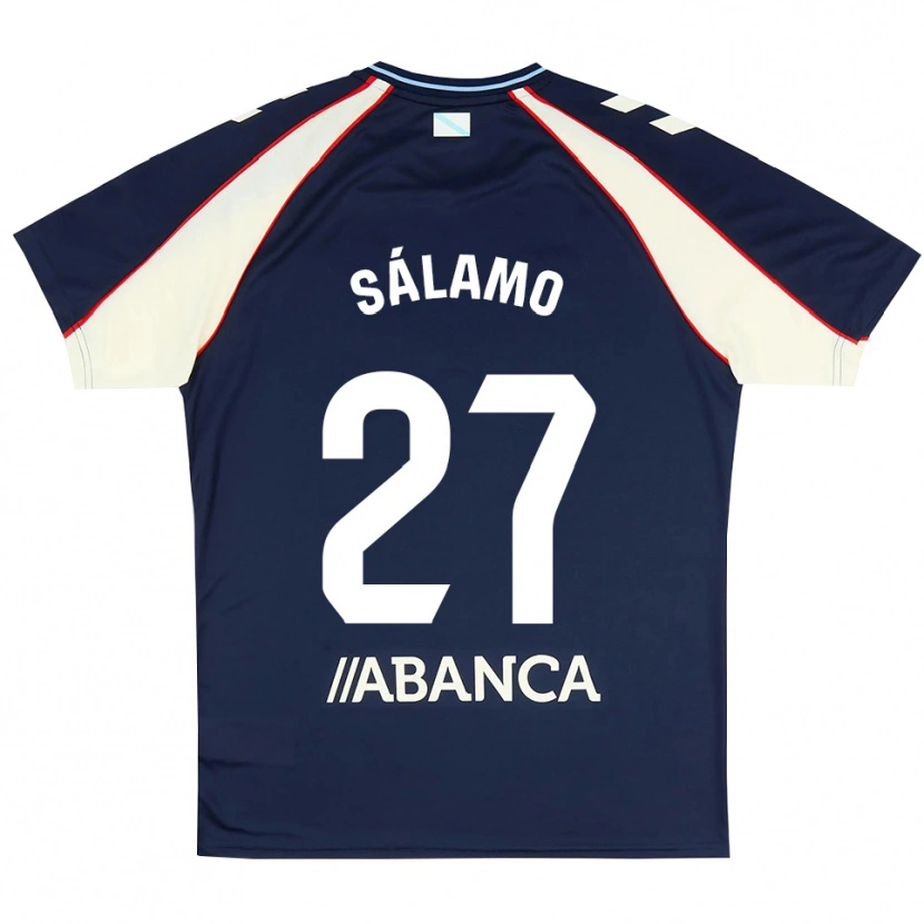 Danxen Donna Maglia Jorge Sálamo #27 Blu Reale Rosso Bianco Kit Gara Away 2026/27 Maglietta