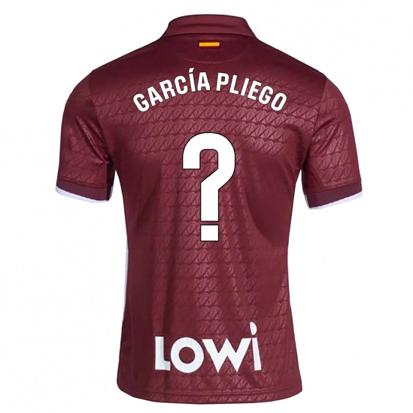 Danxen Donna Maglia Hugo García Pliego #0 Rosso Scuro Bianco Kit Gara Away 2026/27 Maglietta