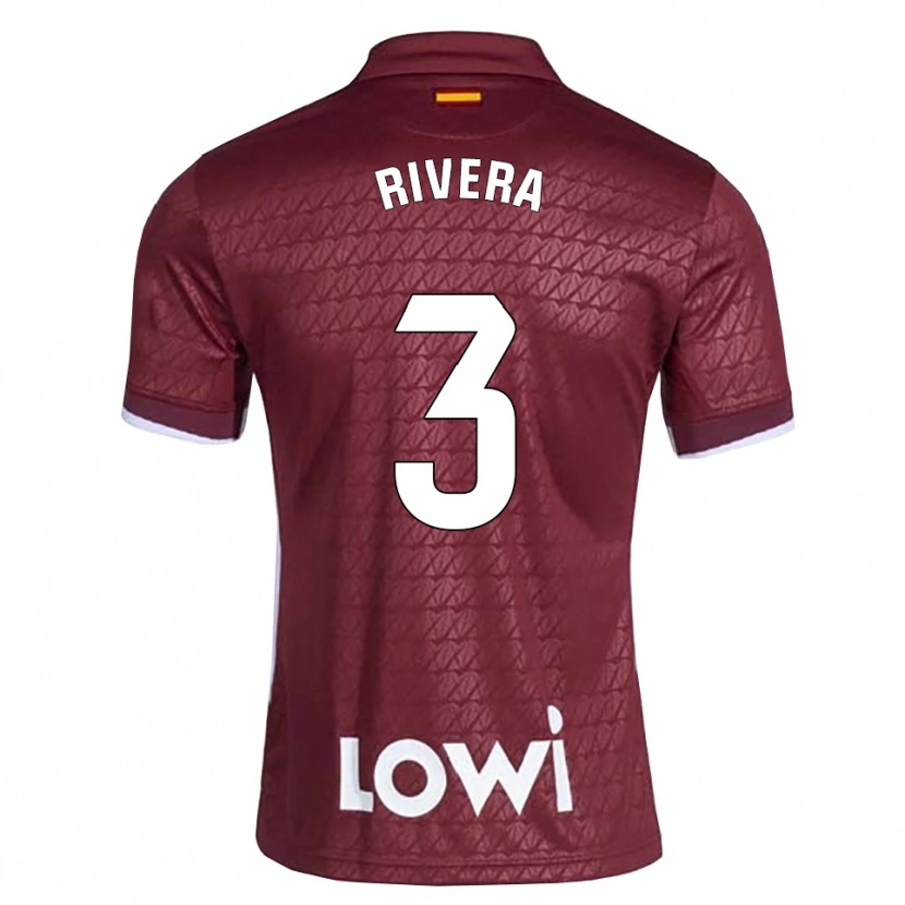 Danxen Donna Maglia Gorka Rivera #3 Rosso Scuro Bianco Kit Gara Away 2026/27 Maglietta