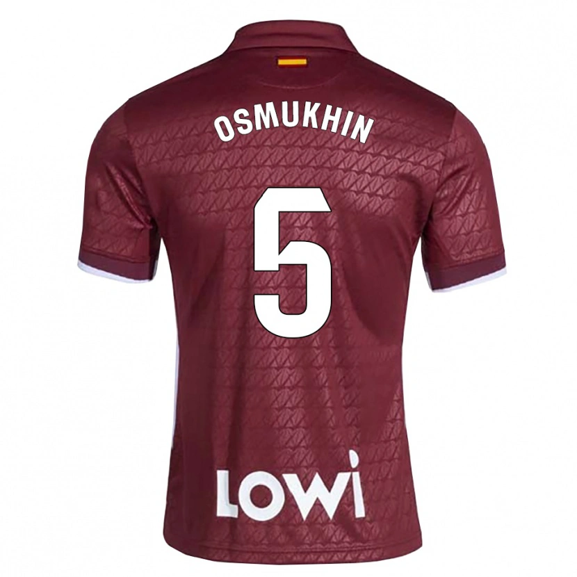 Danxen Donna Maglia Zakhar Osmukhin #5 Rosso Scuro Bianco Kit Gara Away 2026/27 Maglietta