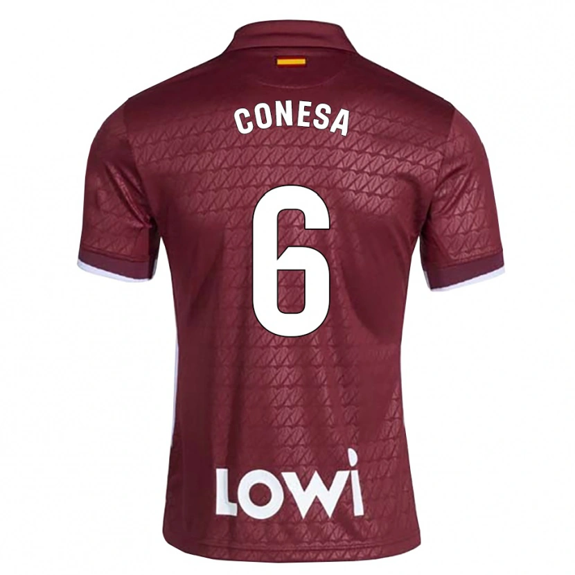 Danxen Donna Maglia Nico Conesa #6 Rosso Scuro Bianco Kit Gara Away 2026/27 Maglietta