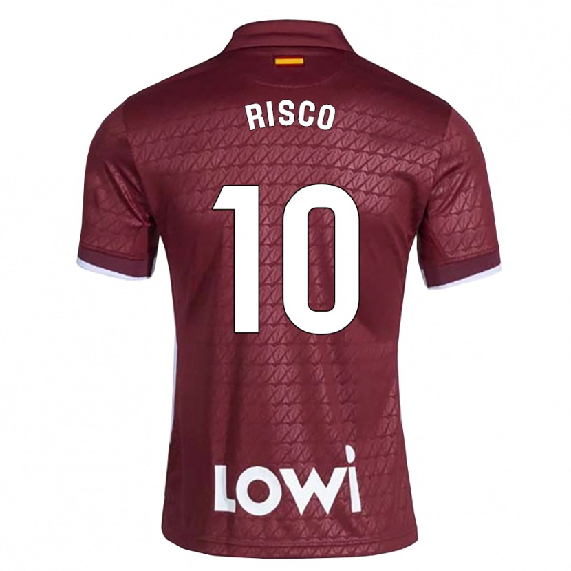 Danxen Donna Maglia Alberto Risco #10 Rosso Scuro Bianco Kit Gara Away 2026/27 Maglietta
