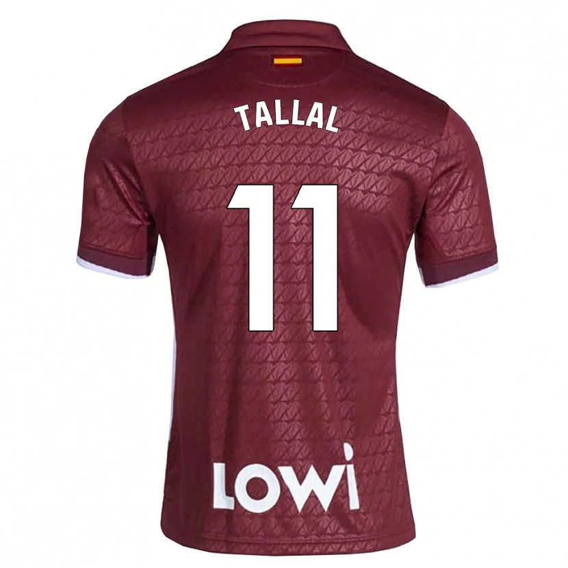 Danxen Donna Maglia Yassin Tallal #11 Rosso Scuro Bianco Kit Gara Away 2026/27 Maglietta