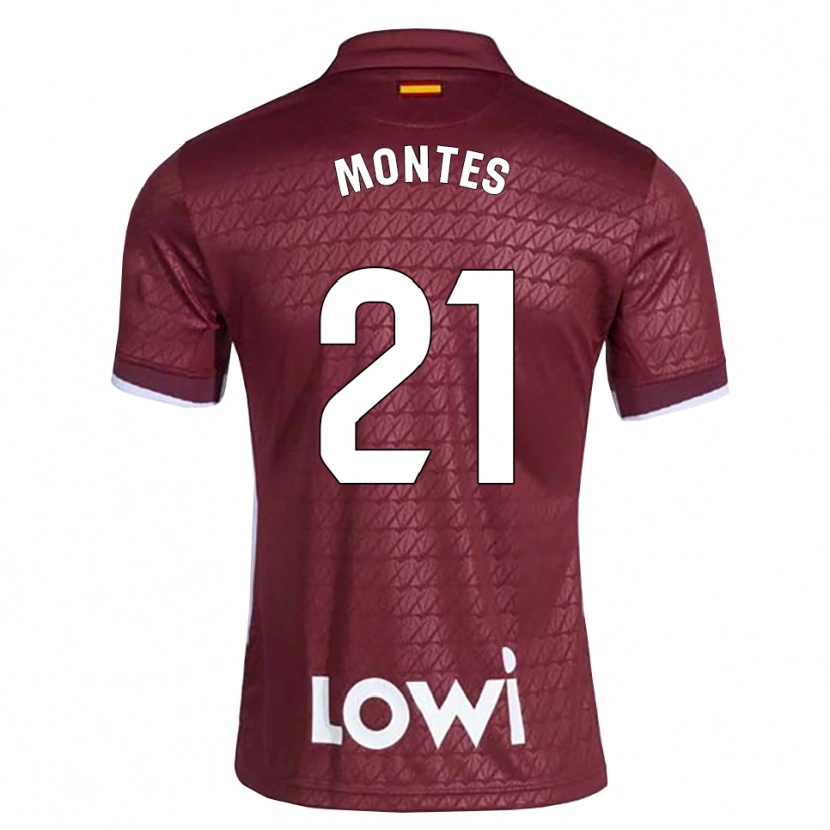 Danxen Donna Maglia Jorge Montes #21 Rosso Scuro Bianco Kit Gara Away 2026/27 Maglietta