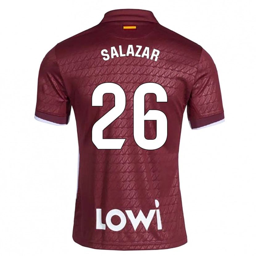 Danxen Donna Maglia Sebas Salazar #26 Rosso Scuro Bianco Kit Gara Away 2026/27 Maglietta
