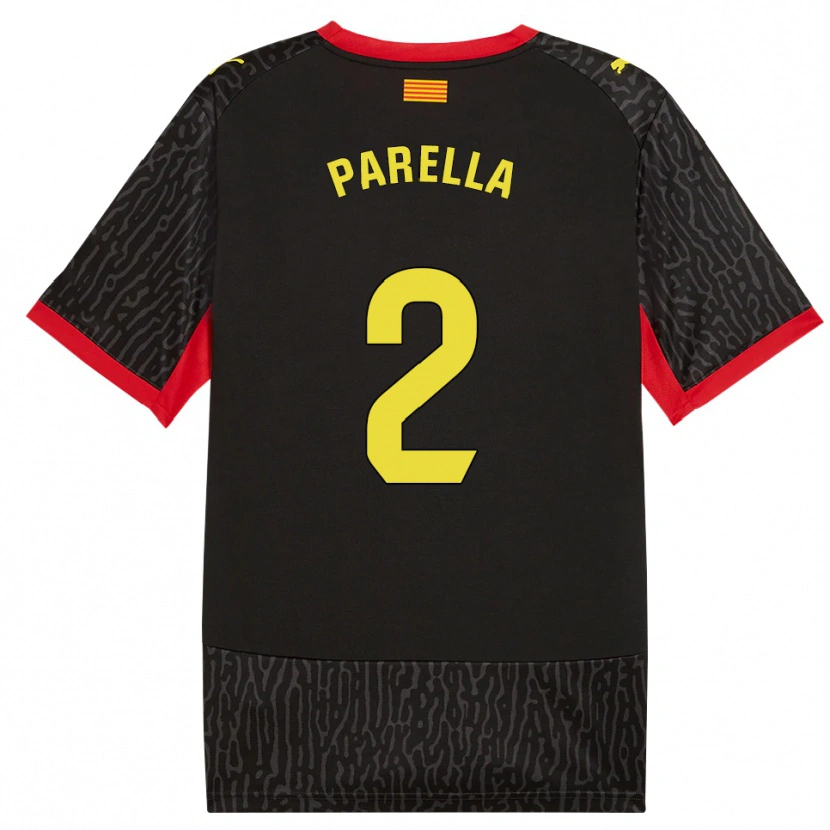 Danxen Donna Maglia Virginia Parella #2 Nero Giallo Rosso Kit Gara Away 2026/27 Maglietta