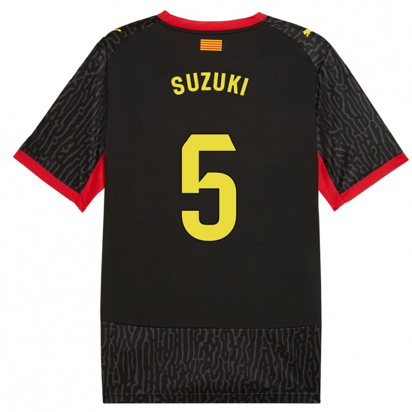 Danxen Donna Maglia Wadi Ibrahim Suzuki #5 Nero Giallo Rosso Kit Gara Away 2026/27 Maglietta