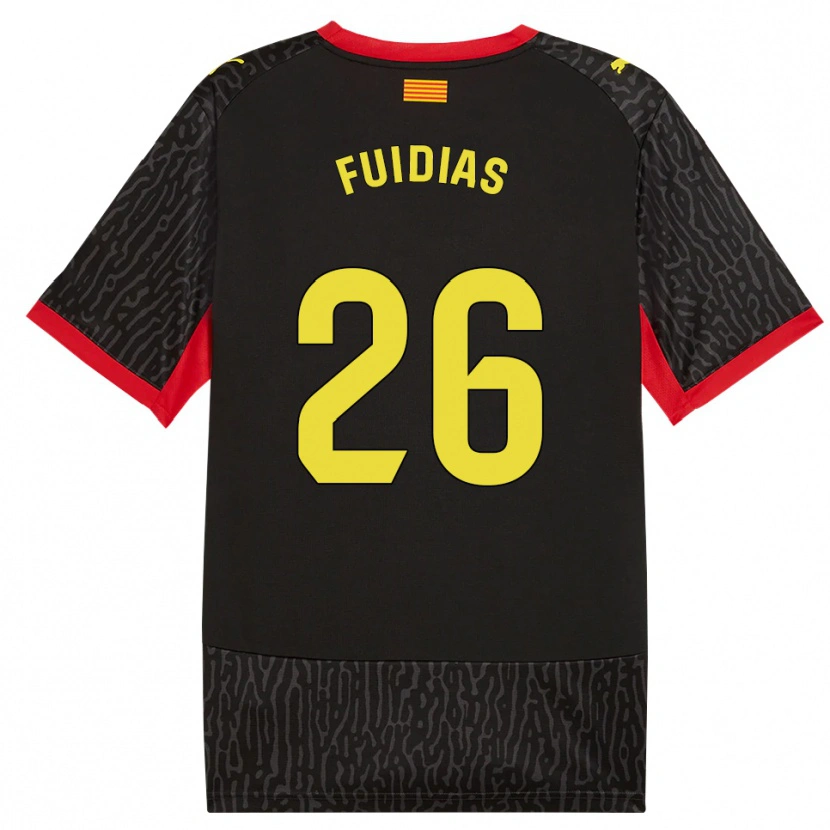 Danxen Donna Maglia Toni Fuidias #26 Nero Giallo Rosso Kit Gara Away 2026/27 Maglietta