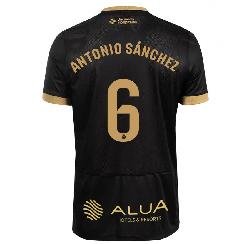 Danxen Donna Maglia Antonio Sánchez #6 Nero Marrone Sabbia Legno Robusto Kit Gara Away 2026/27 Maglietta