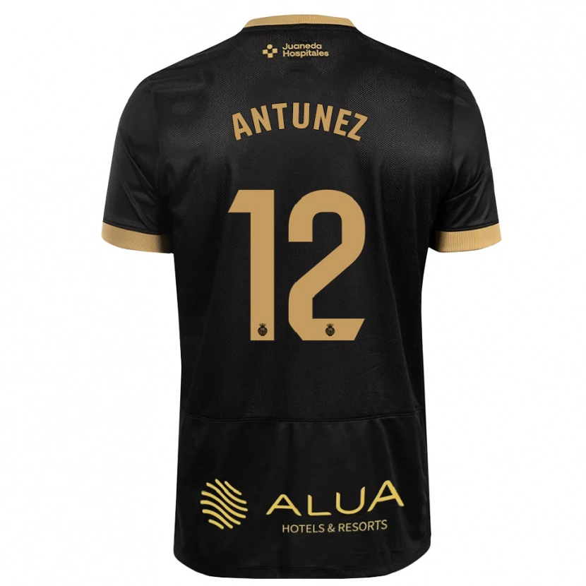 Danxen Donna Maglia Yahir Antúnez #12 Nero Marrone Sabbia Legno Robusto Kit Gara Away 2026/27 Maglietta