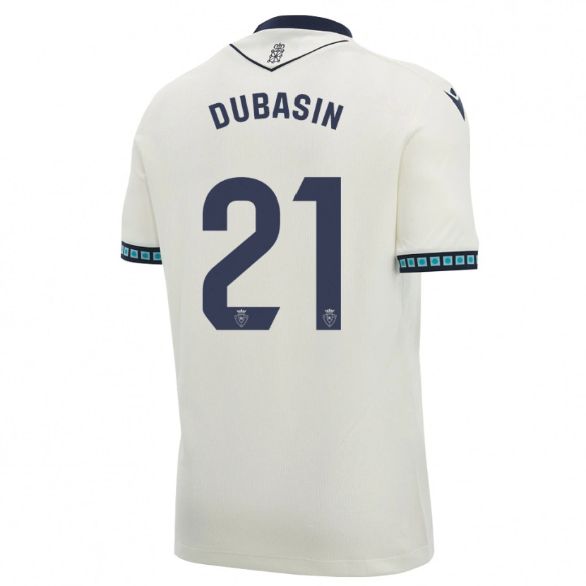 Danxen Donna Maglia Jonathan Dubasin #21 Bianco Nero Azzurro Chiaro Kit Gara Away 2026/27 Maglietta