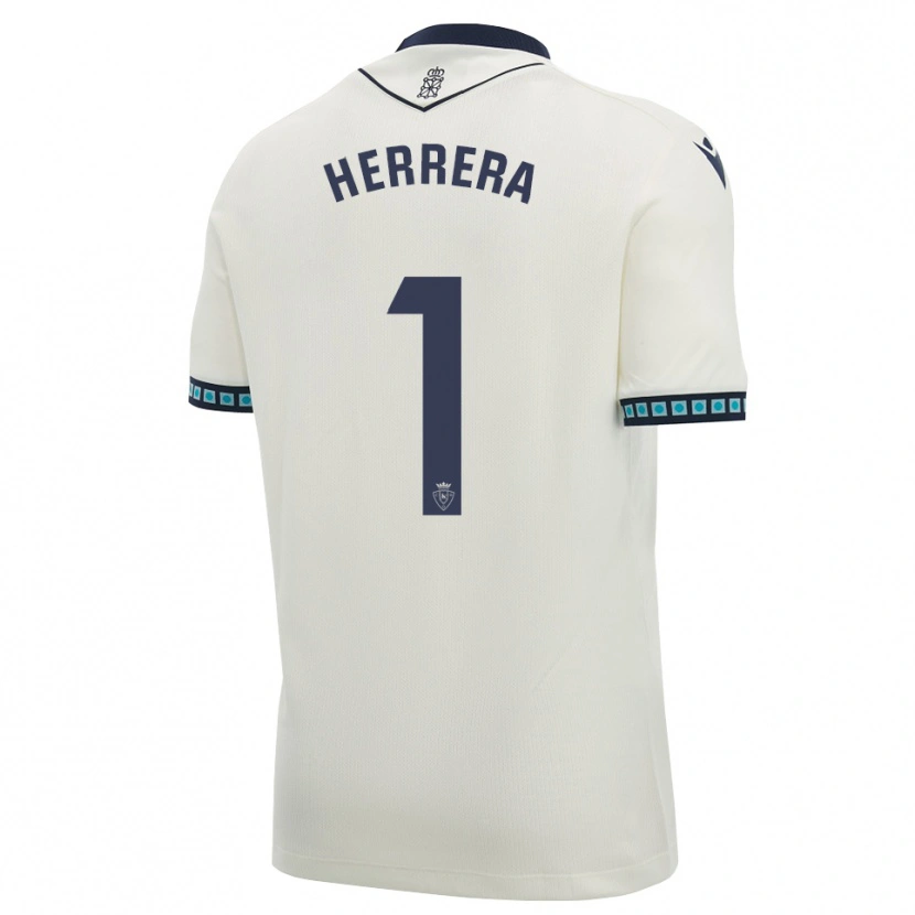 Danxen Donna Maglia Sergio Herrera #1 Bianco Nero Azzurro Chiaro Kit Gara Away 2026/27 Maglietta