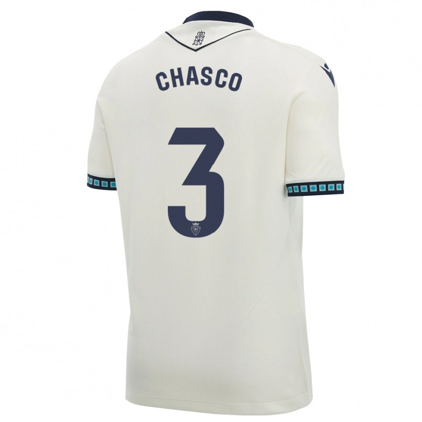 Danxen Donna Maglia Raúl Chasco #3 Bianco Nero Azzurro Chiaro Kit Gara Away 2026/27 Maglietta