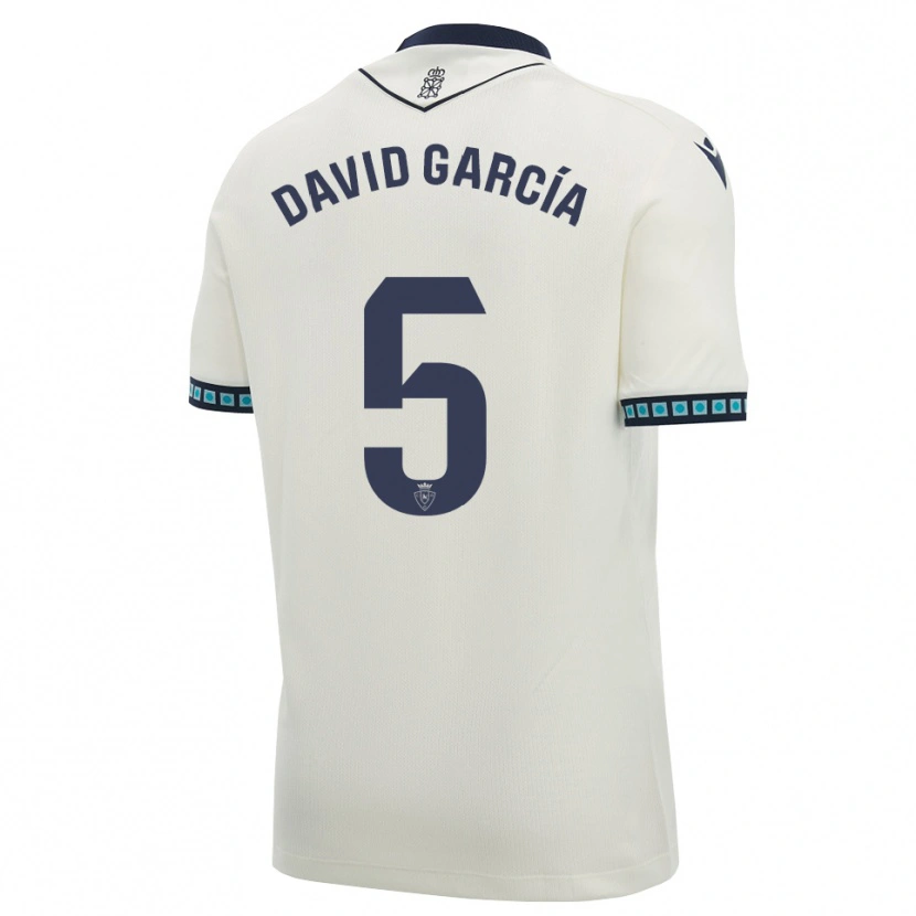 Danxen Donna Maglia David García #5 Bianco Nero Azzurro Chiaro Kit Gara Away 2026/27 Maglietta