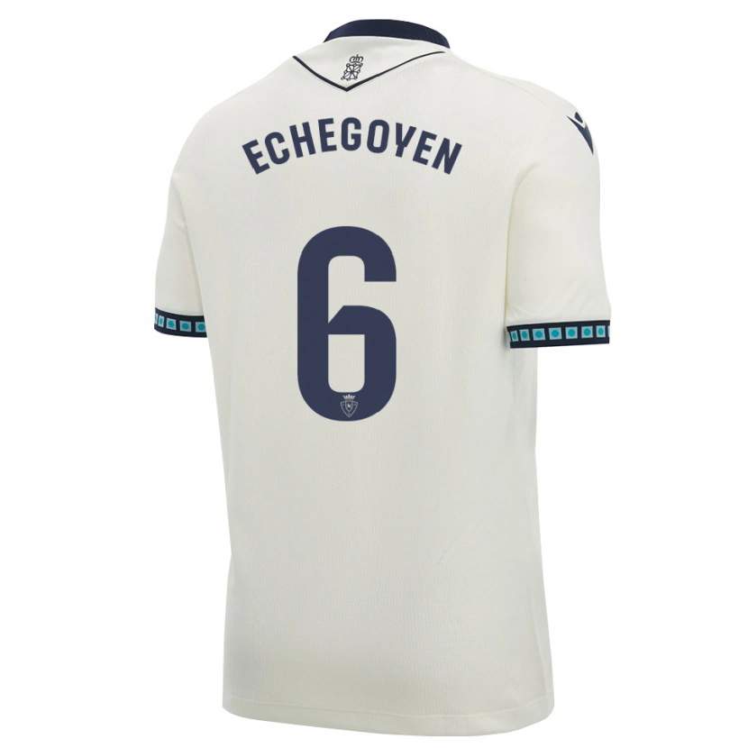 Danxen Donna Maglia Mauro Echegoyen #6 Bianco Nero Azzurro Chiaro Kit Gara Away 2026/27 Maglietta