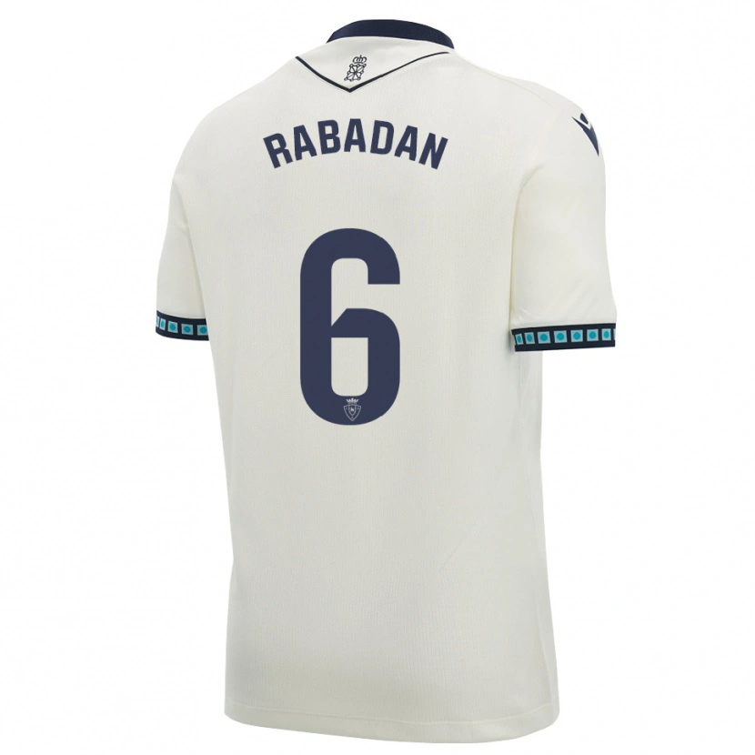 Danxen Donna Maglia David Rabadán #6 Bianco Nero Azzurro Chiaro Kit Gara Away 2026/27 Maglietta